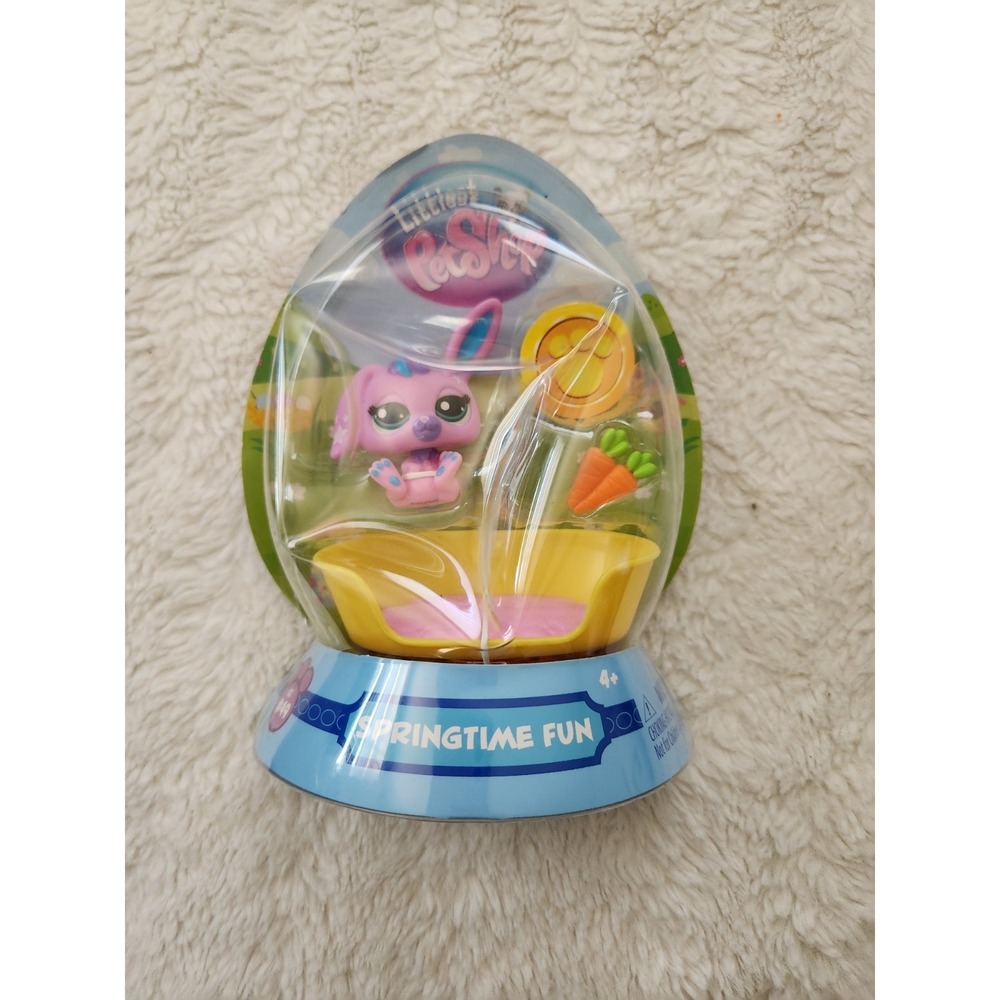 Littlest Pet Shop Springtime Fun G7 # 49 Easter Bunny w Virtual code